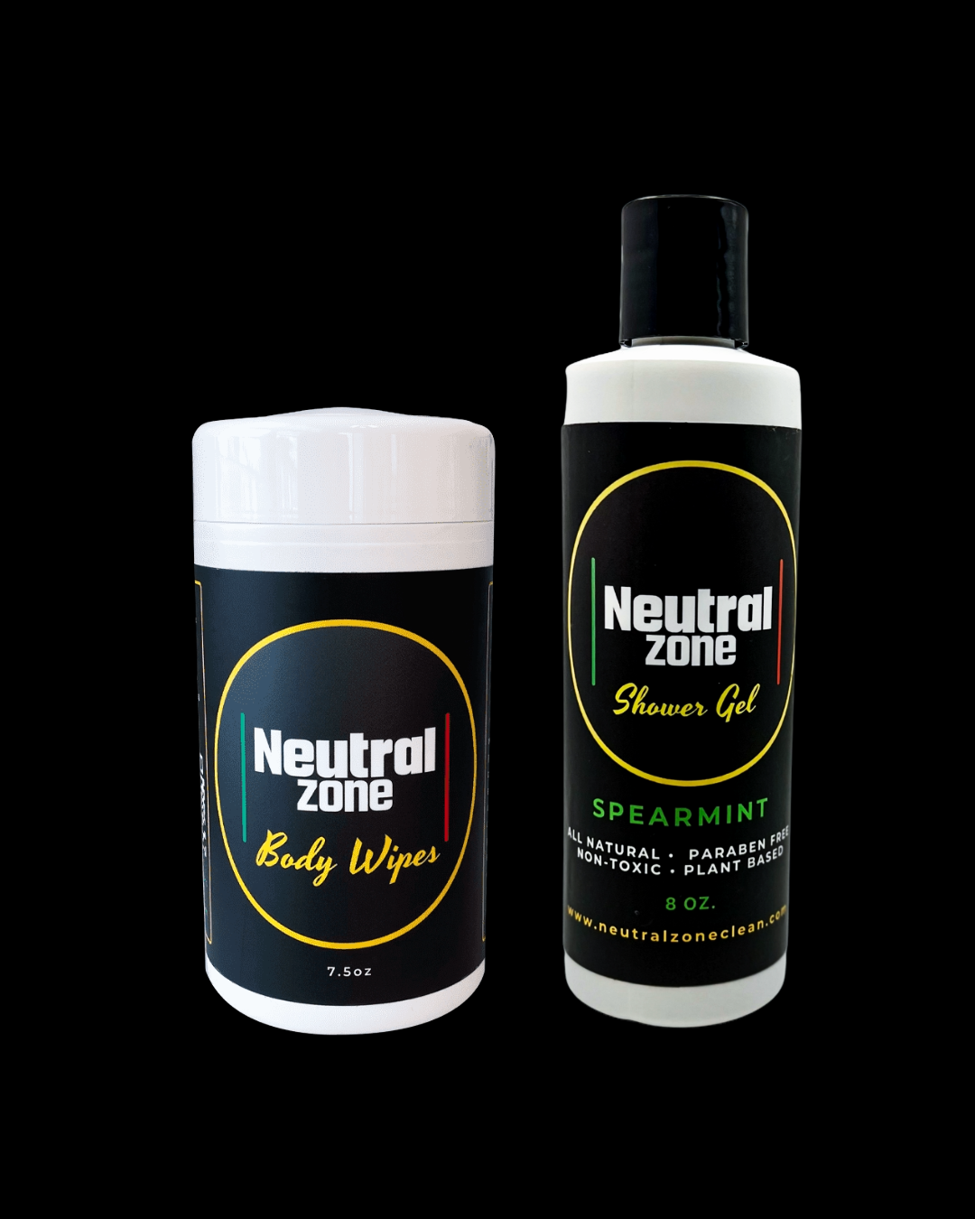 Neutral Zone Clean Spearmint Shower Gel and Wipes Combo for athletes