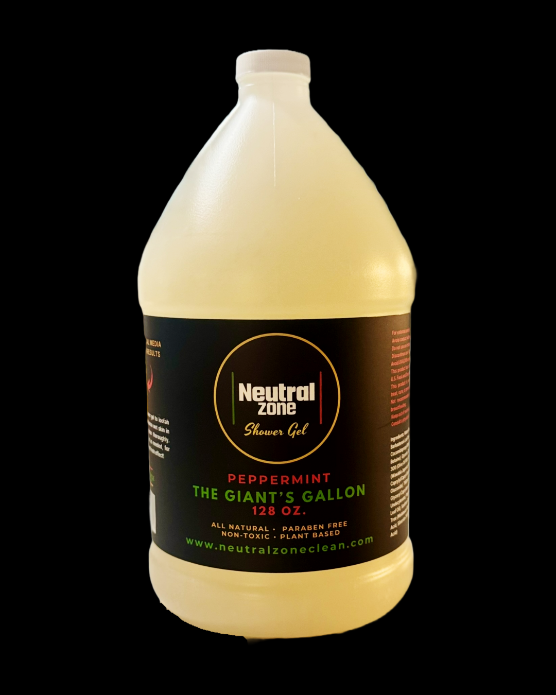 Neutral Zone Clean peppermint shower gel for athletes gallon