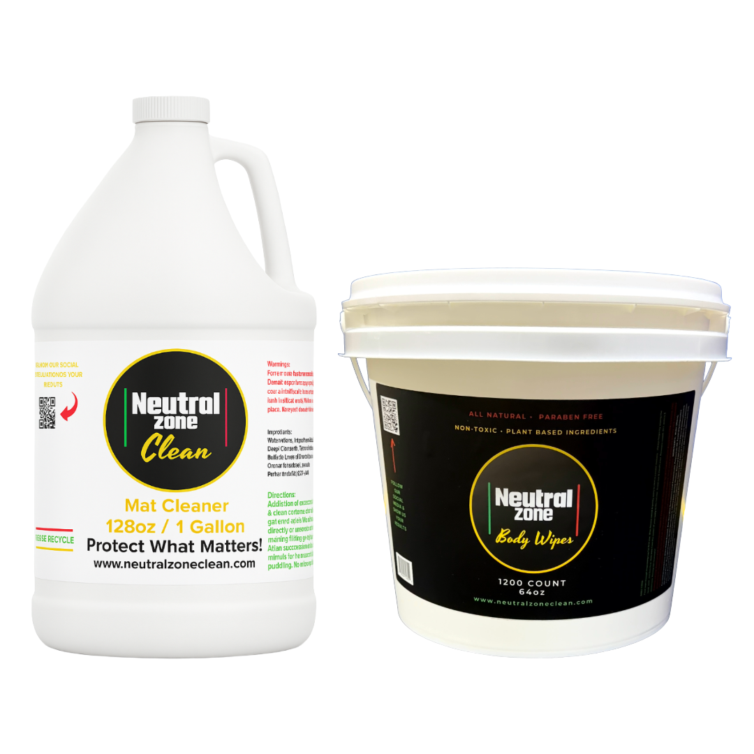 Neutral Zone Clean Coaches Combo – Mat Cleaner (1 Gallon) + 1200 Count Body Wipes
